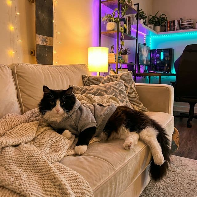 alvixVerse Mascot - Chill Tuxedo Cat